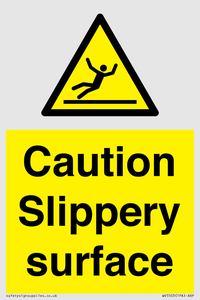 Caution Slippery surface